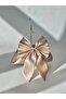 Shiny Beige Bowknot Pearl Portfolio Evening Dress Handbag - 6