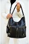 Soft Faux Leather Black Shoulder and Backpack-Style Women's Bag (WIDTH 33 HEIGHT 39 CM) - 8