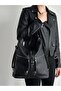 Soft Faux Leather Black Shoulder and Backpack-Style Women's Bag (WIDTH 33 HEIGHT 39 CM)
