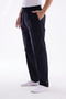 Men's Relaxed Fit Elastic Waist Linen Hajj and Umrah Shalwar Trousers Black