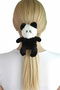 Black and White Color Panda Plush Bagel Buckle