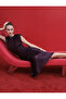 Round Neck Sleeveless Long Satin Dress with Padded Shoulders