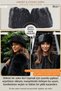 Plush Faux Fur Oversleeve Fluffy Cuff Wristband - Vegan Astragan Black - 2