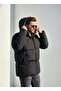 Men's Black Puffer Jacket Oversized Relax Fit
