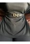 Spire Interlocking Ring Pattern Women's Gold Buckle Belt Coat Belt Dress Belt Trouser Belt