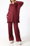 Plain Polyviscose Fabric Double Suit – Relaxed Fit Tunic & Pants Combination - 2