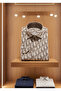 Long Sleeve Cotton Letter Print Regular Fit Men's Shirt - 6