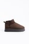 Mini Suede Sheepskin Thick Sole Women's Boots - 8