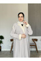 عباية ساتان مزدوجة الوجه - بيج - 3