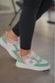 Women's Green Powder Pink Sneakers Casual Sneakers 030 - 3