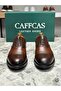 Genuine Leather Brown Handmade Classic Men's Shoes 10072-71 - 4