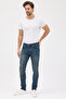 Blue Brown Men's Jeans Skinny Fit Jeans Tinted Narrow Nails - 7