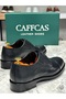 Genuine Leather Black Handmade Classic Men's Shoes 10072-70 - 3