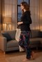 Women's Cotton Long Sleeve Pajama Set Black Color Comfortable Fit - 5