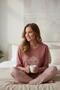 Women's Long Sleeve Pajama Set Dusty Rose 100% Cotton