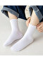 8 Pairs Unisex Black White Plain College Socks 8-Pack Cotton Women Men Socks (8 Pairs) - 2