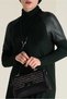 Shouldered Suni Leather Detail Fishing Collar Tunic 4646 - 4
