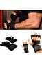 Neoprene and Nylon Fitness Gloves for Ultimate Performance Black Large - 2
