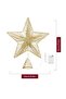 Rustic Metal Star Christmas Tree Topper with Warm LED Lights - 4