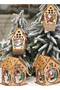 Wooden Christmas Ornaments with Lights - Festive Indoor Holiday Decorations (Set of 4) - 6