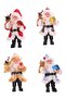 Christmas Ornament Set - Resin Santa Claus Standing Figurine Decorations, Pack of 4