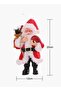 Christmas Ornament Set - Resin Santa Claus Standing Figurine Decorations, Pack of 4 - 3