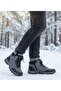 Men's Boots with Fleece Inside, Anti-Slip Thermo Sole, Winter Lace-Up Outdoor Trekking Boots - 5
