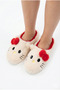 Hello Figured Ribbon Detailed Fluffy Animal Figured Slippers Women's Home Slippers - 7