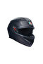 K3 Mat Siyah Kapalı Kask