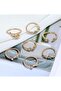 7-Piece Gold Colour Plated Star & Crystal Ring Set – Elegant & Delicate - 2