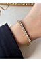 Waterway Zircon Stone Bracelet Stainless Steel Gold - 4