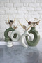 Decorative 6 Piece Vase and Candle Holder Set /Ring Vase, Lover's Vase, Tealight Candle Holder Figurine Set - 3