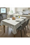 Pvc Oilcloth Lace-Looking Non-Slip Liquid-Proof Non-Perforated Kitchen Table Cover Flower Motif Cream - 6
