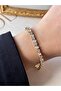 Waterway Zircon Stone Bracelet Stainless Steel Gold - 6
