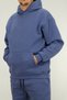 Men's Indigo O Oversized K Hooded Sweatshirt 3 Thread Ş Fleece-Lined with Kangaroo Pocket - 6