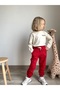 Boys/Girls Jogger Sweatpants with Pockets, Elasticated Cuffs, Red - 6