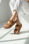 Albus Taba Cork Sole Orthopedic Unisex Genuine Leather Slippers - 2