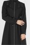 EYE DETAILED WAIST TIE ZIPPERED COAT 10491 - 4