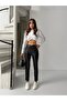 Women's Black Leather Tight-Leg Pants - 5