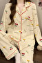 Cozy Printed Women's Pajama Set Top and Bottom Two Pieces Pajama - 3