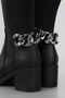 Bln 710 Metal Ring Buckle Detailed Stretch Below-The-Knee Boots - 4