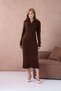 Women's Polo Neck Soft Textured Maxi Length Knit Dress - 3