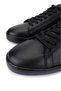 Men's Genuine Leather Black Sneakers & Sports Shoes - 4
