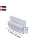 Glass Door Seal - PVC Silicone Lip Seal Strip for Frameless Glass (1.1m, 2pcs, 8mm Center Lip) - 3