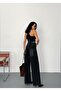 Women's Smoked Washed Baggy Jean High Waist Wide Leg Jeans Black - 7