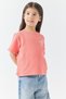 Girl's Printed Detailed Textured T-Shirt - 2