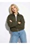 Women's Oversized Cotton Gabardine Classic Collar Zippered Casual Jacket Coat - 2