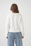 Women's Crew Neck Sleeves Bead Detail Soft Textured Knitwear Sweater - 8