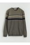 Özmarka New Season Crew Neck Striped Men's Knitwear Sweater - 5