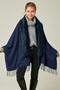 Women Fur Collar Tassels Shawl Poncho Nbaks039 - 2